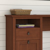 Light Cherry L Shaped Desk with Lateral File Cabinet and Storage Cabinet - Buena Vista-3