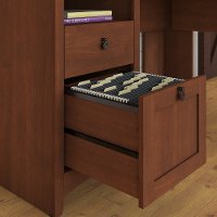 Light Cherry L Shaped Desk with Lateral File Cabinet and Storage Cabinet - Buena Vista-4
