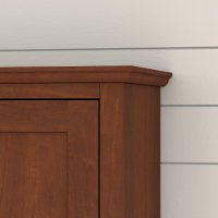 Light Cherry L Shaped Desk with Lateral File Cabinet and Storage Cabinet - Buena Vista-5