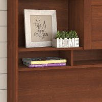 Light Cherry L Shaped Desk with Hutch, Lateral File and Small Storage Cabinet - Buena Vista-4