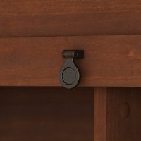 Light Cherry L Shaped Desk with Hutch, Lateral File and Small Storage Cabinet - Buena Vista-5