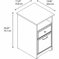 Cherry Brown 2 Drawer File Cabinet - Cabot-5