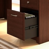 Harvest Cherry L Shaped Desk with Hutch and 2 Drawer File Cabinet - Cabot-3