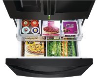 LFXS26596M LG 26 cu. ft. French Door-in-Door Smart Refrigerator - 36 Inch Matte Black Stainless Steel