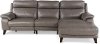 Elephant Gray Leather-Match Power Reclining Sofa with Right-arm Facing Chaise - Venice
