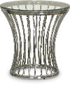 Chrome Contemporary Round End Table - Emma