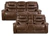 Chocolate Brown Power Living Room Set - Desert