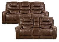 Chocolate Brown Power Living Room Set - Desert