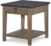 Modern Metal Top End Table - Monteverdi