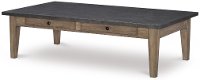 Rustic Metal Top Coffee Table - Monteverde