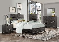 Modern Farmhouse Gray 4 Piece Queen Bedroom Set - Atticus