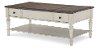 Vintage Brown and White Lift top Coffee Table - Brookhaven