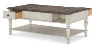 Vintage Brown and White Lift top Coffee Table - Brookhaven-4