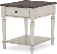 Vintage Brown and White End Table - Brookhaven-3