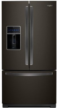 WRF757SDHV Whirlpool 36 Inch French Door Refrigerator - 26.8 cu. ft., Black Stainless Steel