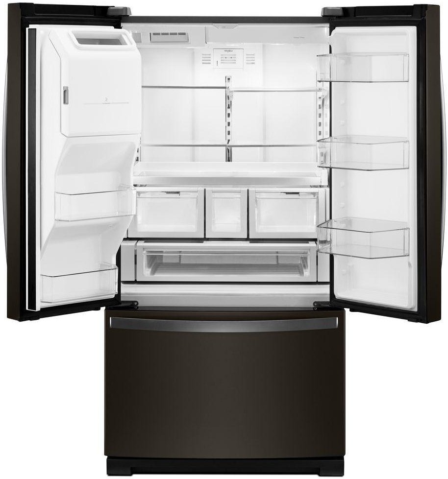 WRF757SDHV Whirlpool 36 Inch French Door Refrigerator - 26.8 cu. ft., Black Stainless Steel-3
