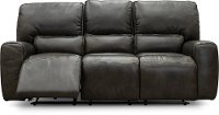 Charcoal Gray Power Reclining Living Room Set with Console Loveseat- Madrid