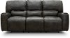 Charcoal Gray Power Reclining Living Room Set with Console Loveseat- Madrid-2