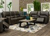 Charcoal Gray Power Reclining Living Room Set with Console Loveseat- Madrid-6