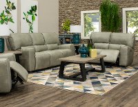 Gray Power Reclining Living Room Set - Madrid
