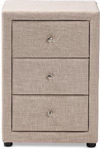 147-8162-RCW Contemporary Beige Upholstered Nightstand - Tessa-2