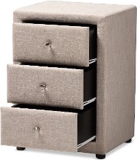 147-8162-RCW Contemporary Beige Upholstered Nightstand - Tessa-4