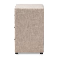147-8162-RCW Contemporary Beige Upholstered Nightstand - Tessa-5