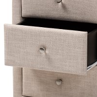 147-8162-RCW Contemporary Beige Upholstered Nightstand - Tessa-7