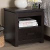 146-8265-RCW Contemporary Dark Brown Nightstand - Bienna