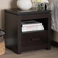 146-8265-RCW Contemporary Dark Brown Nightstand - Bienna