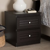 146-8264-RCW Contemporary Dark Brown Nightstand - Carine