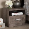 146-8298-RCW Contemporary Oak Brown Nightstand - Gallia