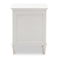 138-7698-RCW Shabby Chic Rustic White Nightstand - Venezia-2