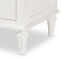 138-7698-RCW Shabby Chic Rustic White Nightstand - Venezia-5