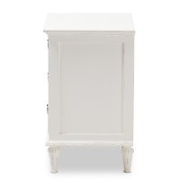 138-7698-RCW Shabby Chic Rustic White Nightstand - Venezia-7