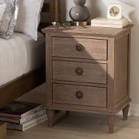 138-7699-RCW Shabby Chic Rustic Gray Nightstand - Venezia