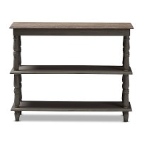 146-8186-RCW Country Cottage Farmhouse Weathered Brown Console Table - Nellie-2