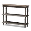 146-8186-RCW Country Cottage Farmhouse Weathered Brown Console Table - Nellie-3