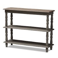 146-8186-RCW Country Cottage Farmhouse Weathered Brown Console Table - Nellie-3
