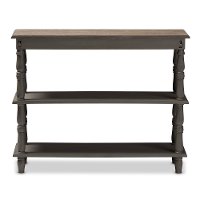 146-8186-RCW Country Cottage Farmhouse Weathered Brown Console Table - Nellie-5