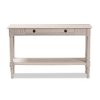 147-8190-RCW Country Cottage Whitewashed 1-Drawer Console Table - Ariella -6