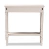 147-8188-RCW Country Cottage Whitewashed 1-Drawer Console Table - Ariella -2