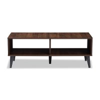 147-8252-RCW Mid Century Modern Brown and Gray Wood Coffee Table - Pierre