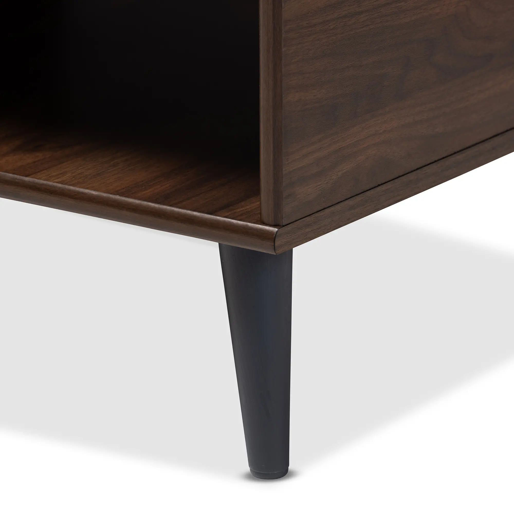 Mid Century Modern Brown and Gray Wood Coffee Table - Pierre-5