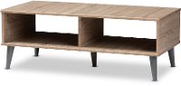 147-8253-RCW Mid Century Modern Oak and Light Grey Wood Coffee Table - Pierre -3