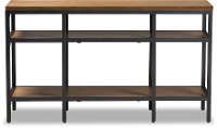 Rustic Industrial Brown and Black Console Table-2