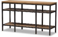 Rustic Industrial Brown and Black Console Table-3
