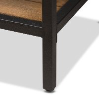 Rustic Industrial Brown and Black Console Table-6