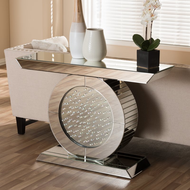 Hollywood Regency Glamour Style Mirrored Console Table Cagney Rc Hollywood Regency Glamour Style Mirrored Console Table Cagney Rc Willey Furniture