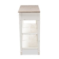 137-7576-RCW Provincial Style Oak and White Wash Wood Console Table - Dauphine-4